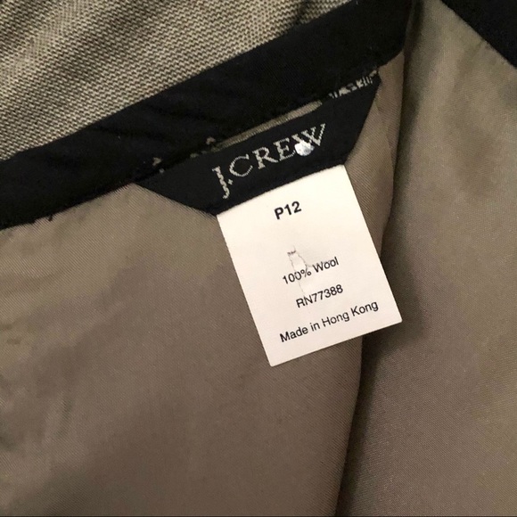 Vintage J. Crew Grey Wool Pencil Skirt - Picture 5 of 5